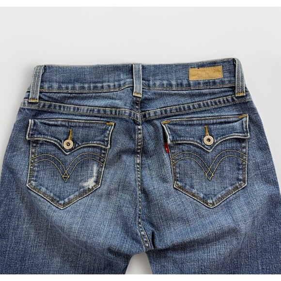 Levi’s 542 Tilted Flare Barrel Jeans Women’s Size 8 Medium Wash Denim 26” Inseam - Picture 4 of 13